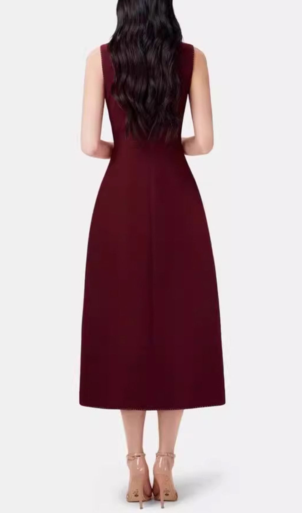 Fashionslee Women Galatea Sleeveless Irregular Midi Dress
