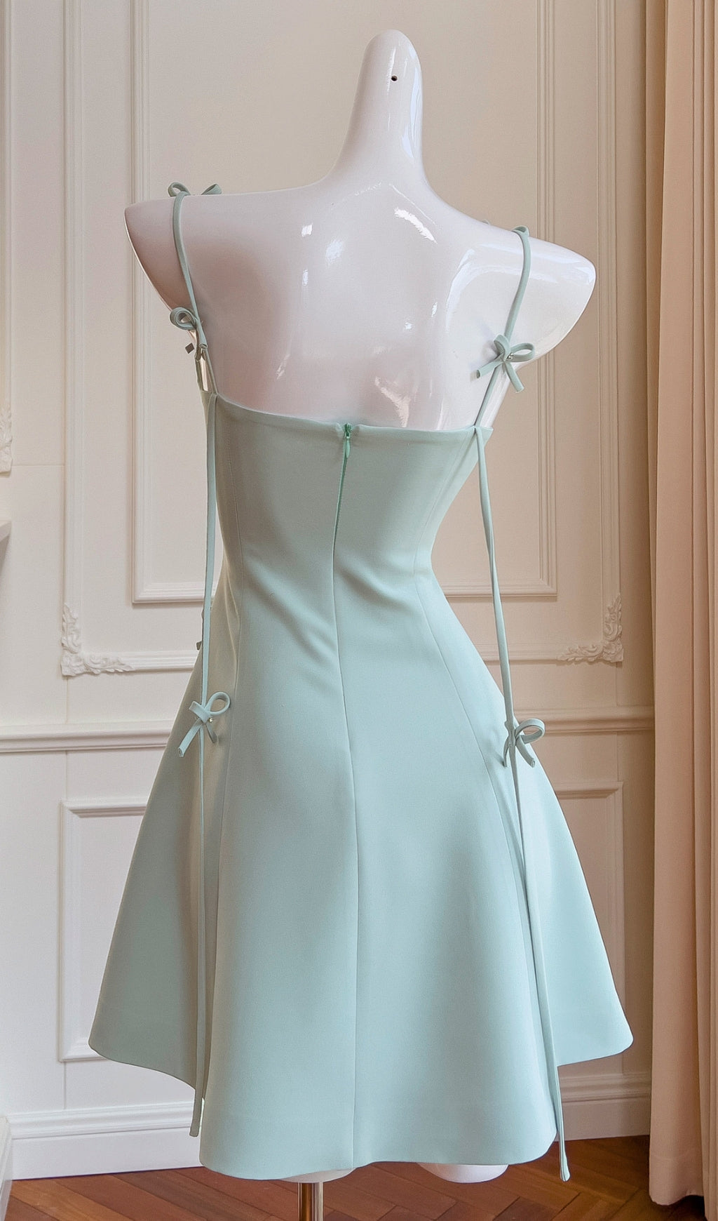 Fashionslee Women Amiela Bow Embellished Mini Dress
