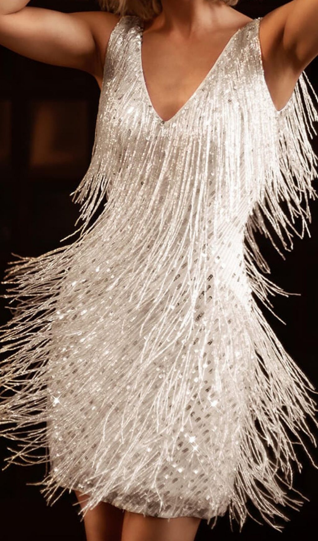 a39e24df0d85b0334be4dcd489797b3f.jpg Fashionslee Women Laniyah Silver Tassel Mini Dress