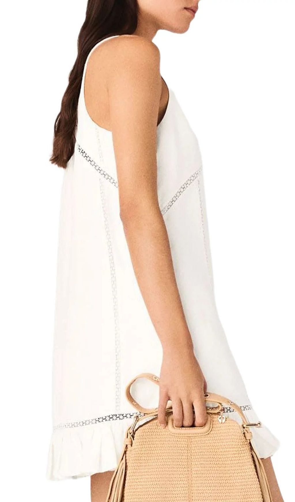 Reenana Embroidered Linen Blend Dress - OWNCI Reenana Embroidered Linen Blend Dress - OWNCI