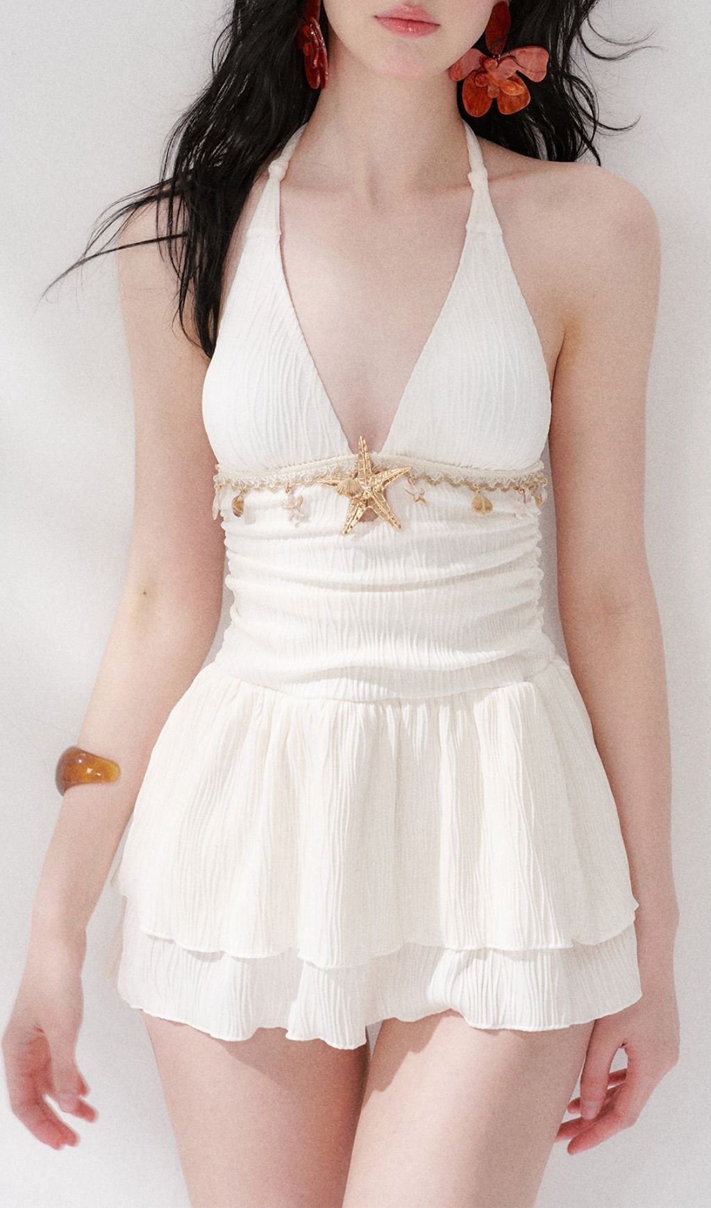 a609e6d2a127eba27d23fa70f2972f1a.jpg Fashionslee Women Leehi White Halter Beach Dress