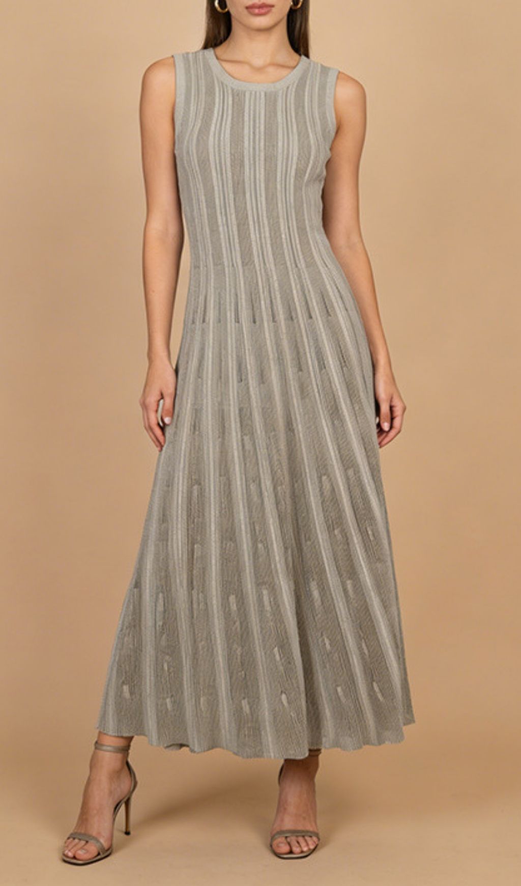 KERRA SLEEVELESS KNIT MIDI DRESS FOR COCKTAIL - OWNCI KERRA SLEEVELESS KNIT MIDI DRESS FOR COCKTAIL - OWNCI