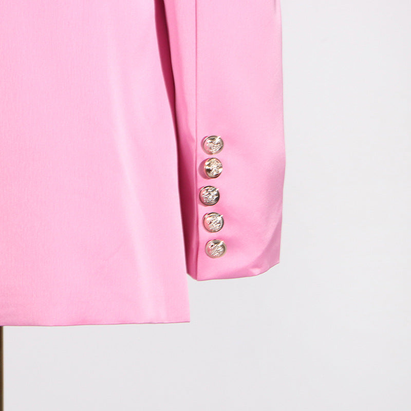 ae0d20757afff806e8e7986605a5889f.jpeg Fashionslee Women Aurera Pink Off Shoulder Mini Blazer Dress