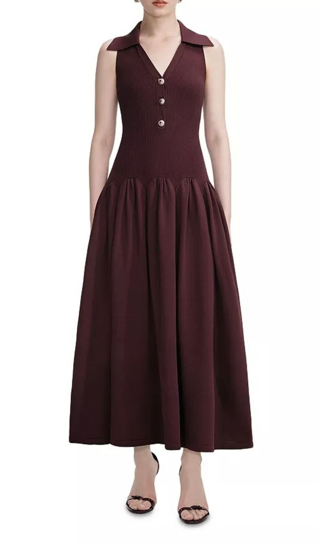Fashionslee Women Ribbed Midi Dress