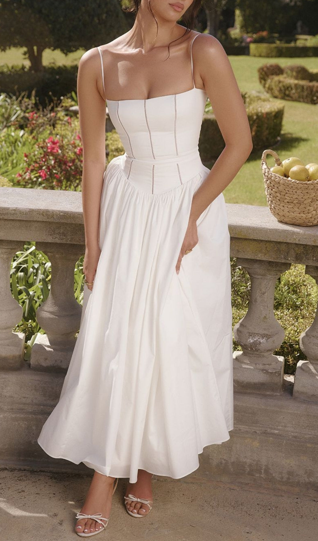 Fashionslee Women Ashira White Maxi Dress