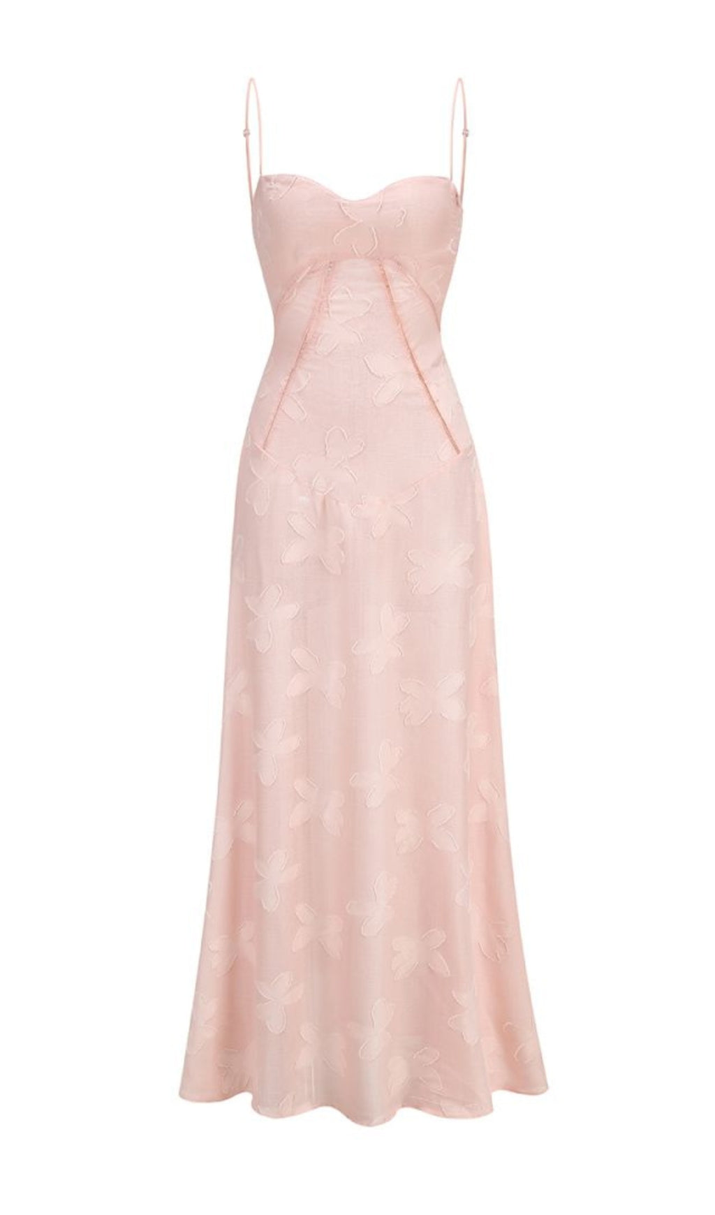 Fashionslee Women Billie Pink Floral Lace Back Maxi Dress