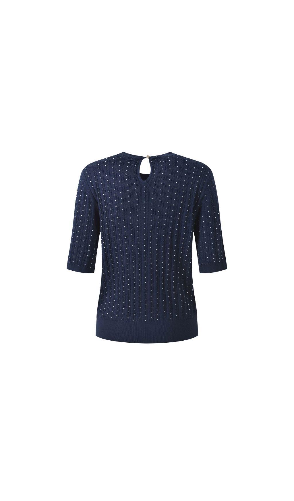 b692ab438fc8753130b99c593cdfb88e.jpg Fashionslee Women Round Neck Rhinestone Sweater