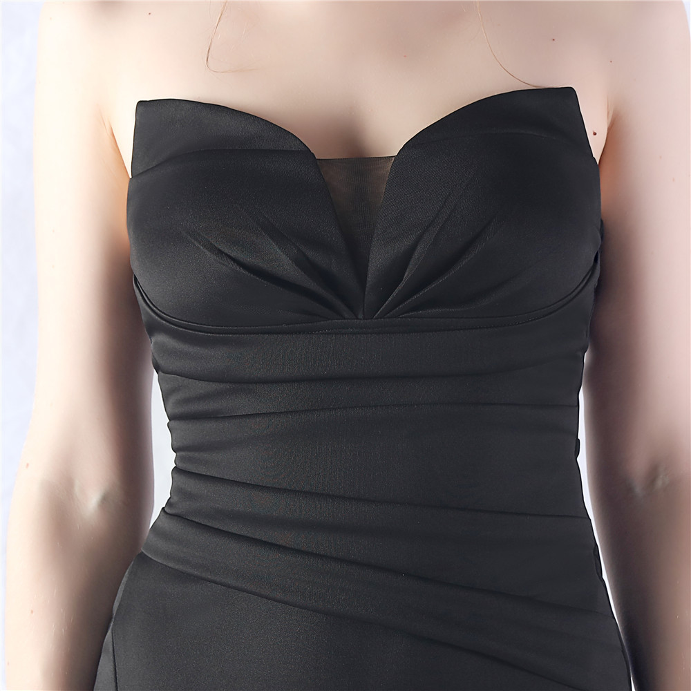 b7437170a6b72f24f9c3290a63952659.jpg Fashionslee Women Chrina Black Strapless Ruched Maxi Dress