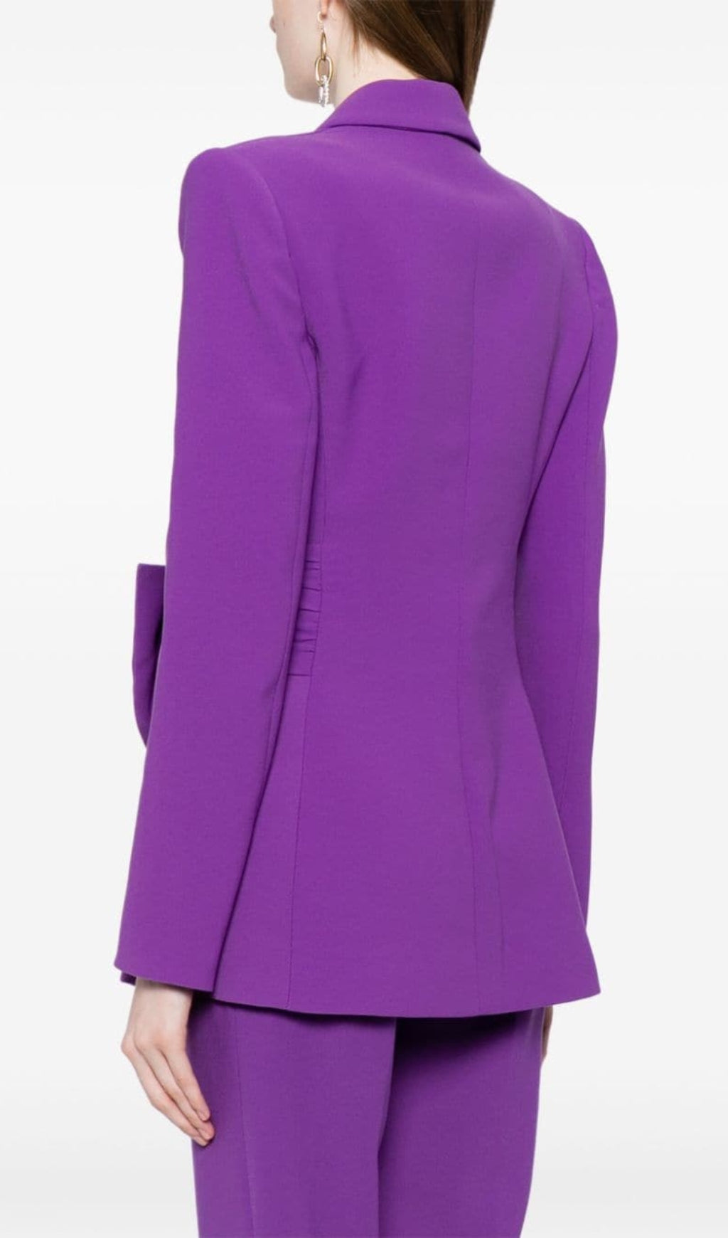 Fashionslee Women Alwilda Purple Belted Blazer