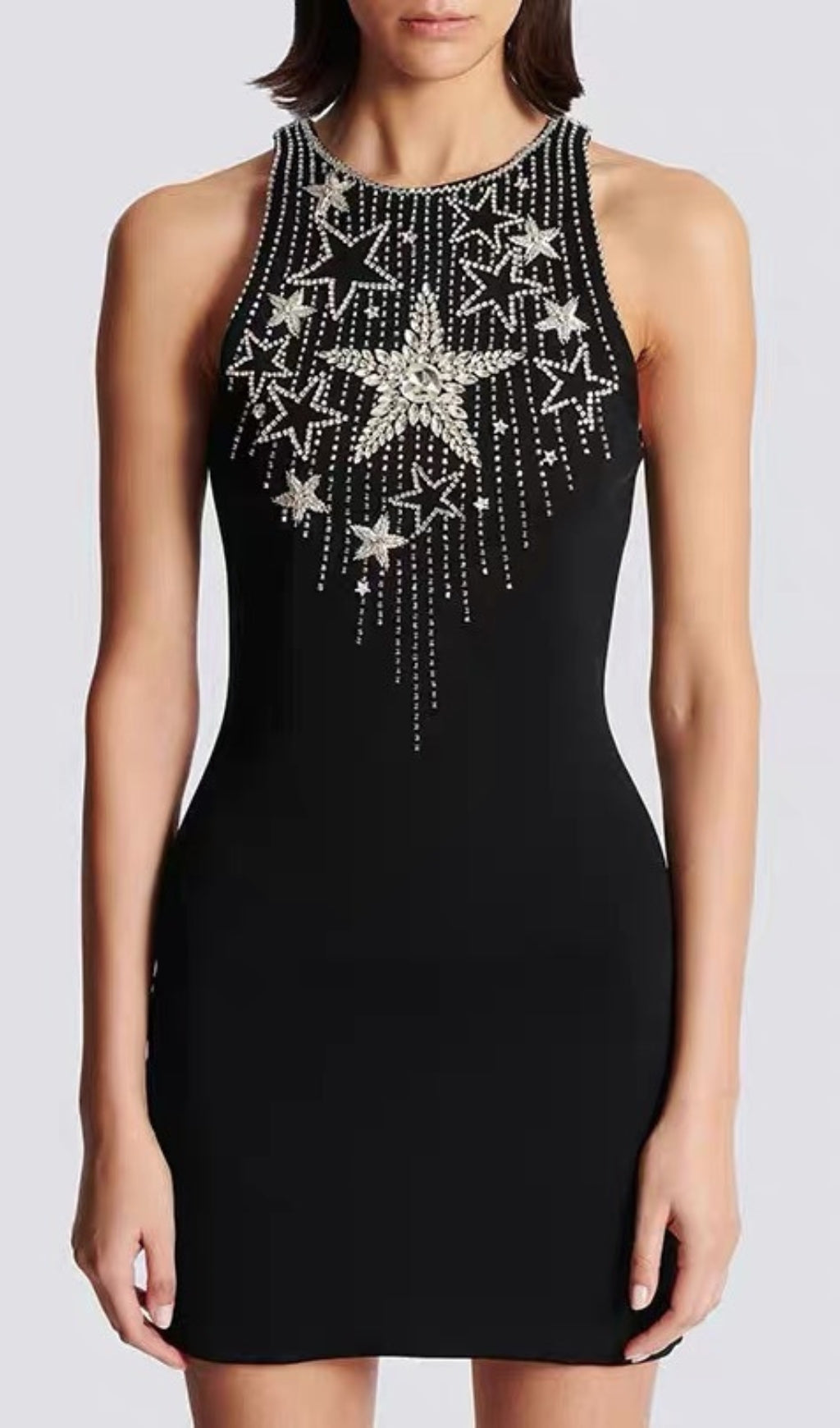 Fashionslee Women Abelia Stars Embroidered Mini Dress