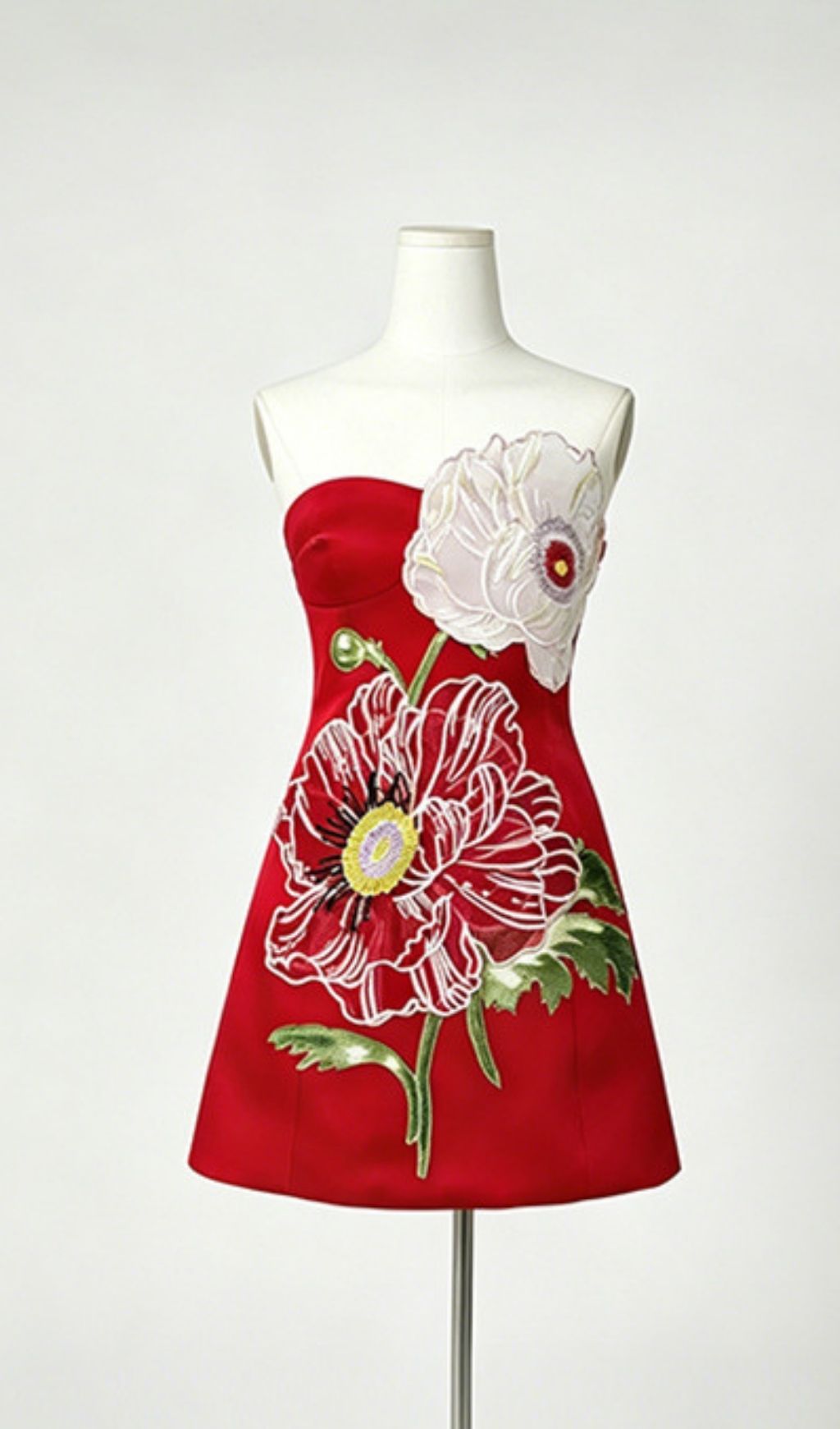 bed71e4c472b2c14746f73d9b806c42c.jpg Fashionslee Women Lailah Red Strapless Flower Mini Dress
