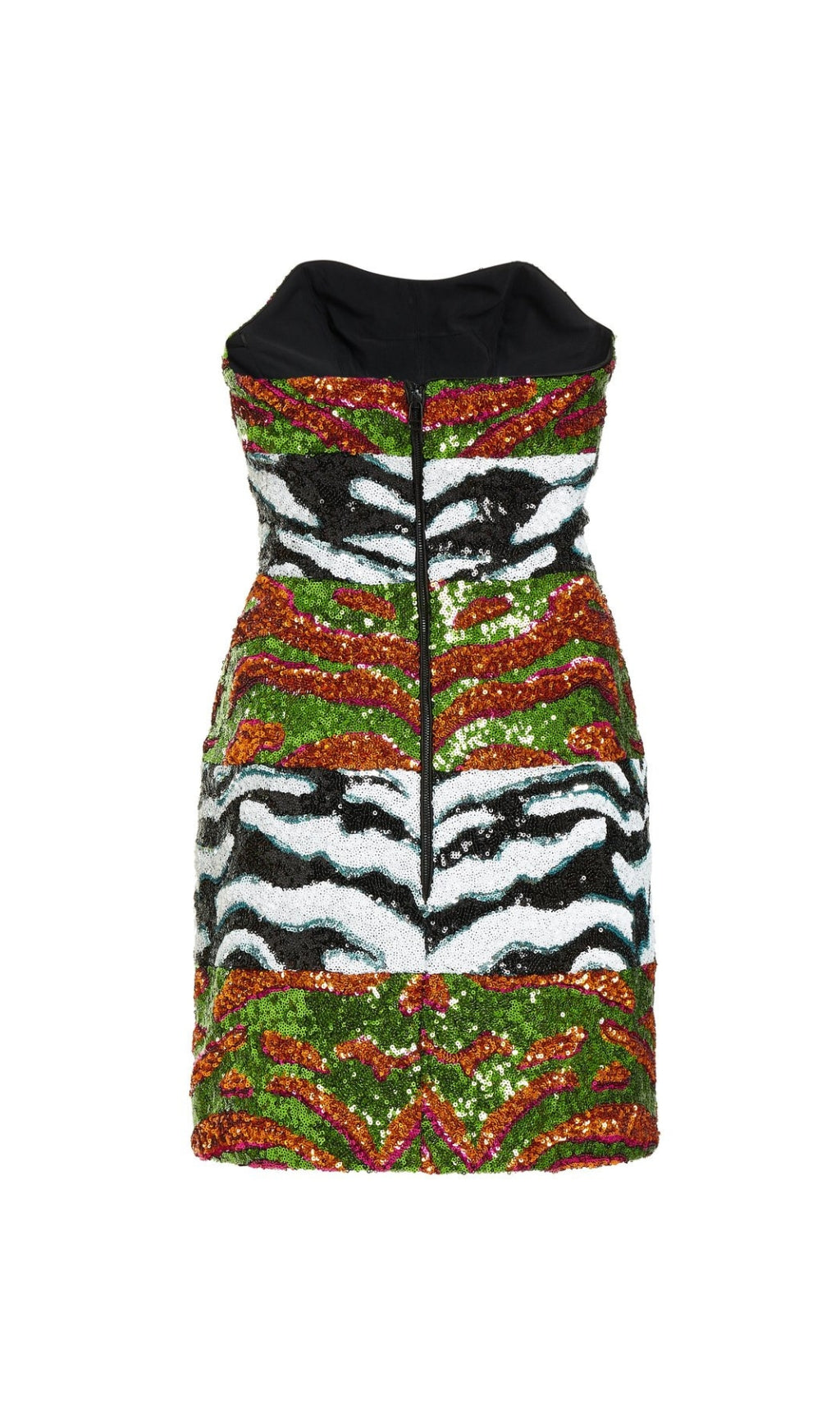 bf05a5e03d88159fc464f31409feb655.jpeg Fashionslee Women Alora Strapless Print Sequin Mini Dress
