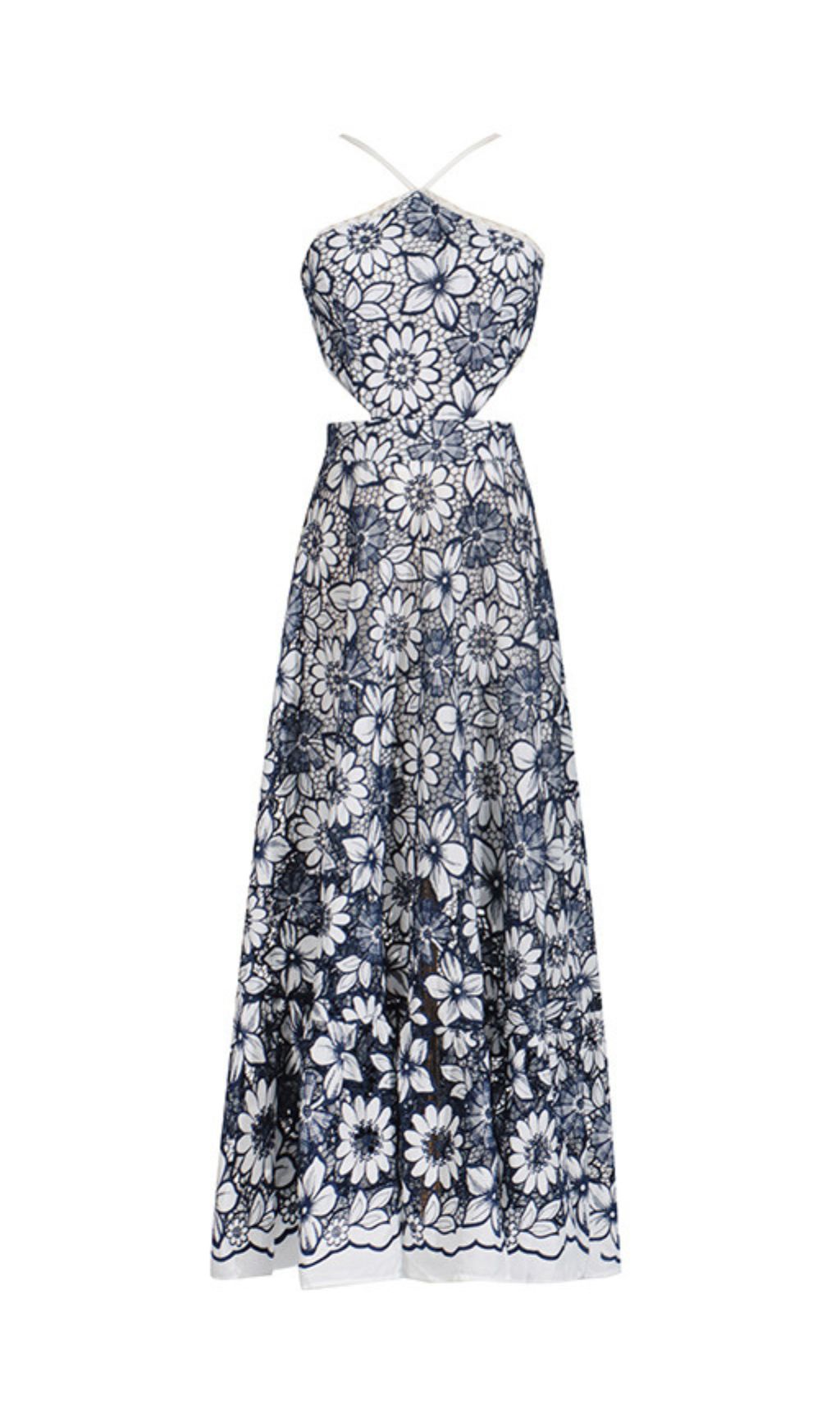 AESTHETIC FLORAL EMBROIDERY MAXI DRESS - OWNCI AESTHETIC FLORAL EMBROIDERY MAXI DRESS - OWNCI