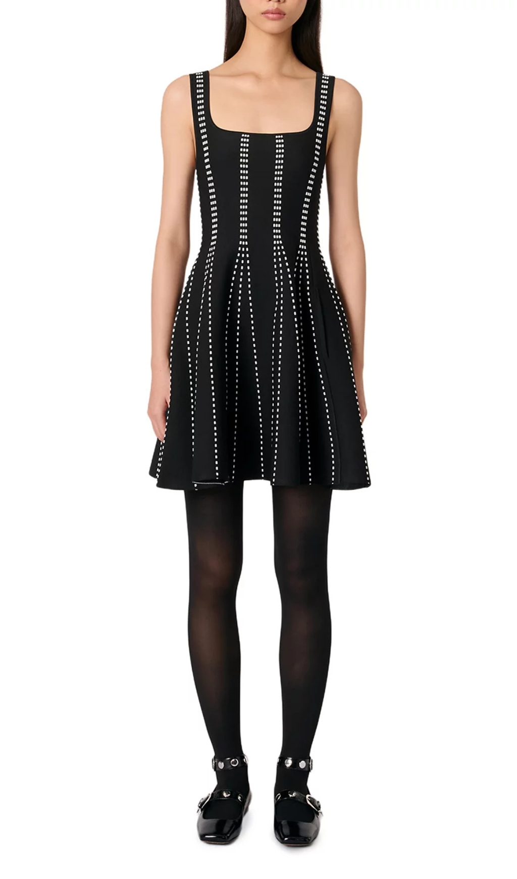 Fashionslee Women Short Jacquard Knit Dress