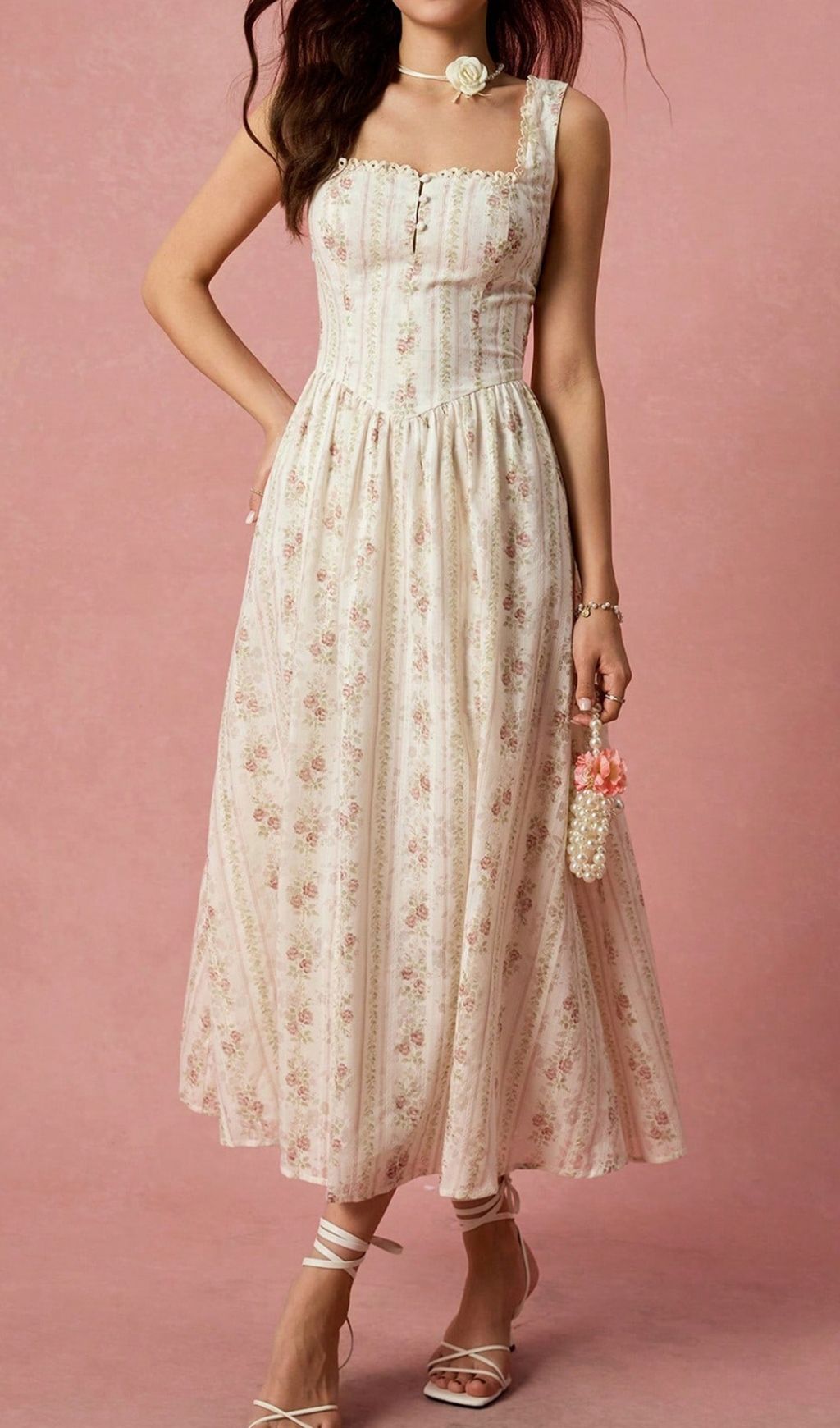 Fashionslee Women Landri Floral Midi Dress