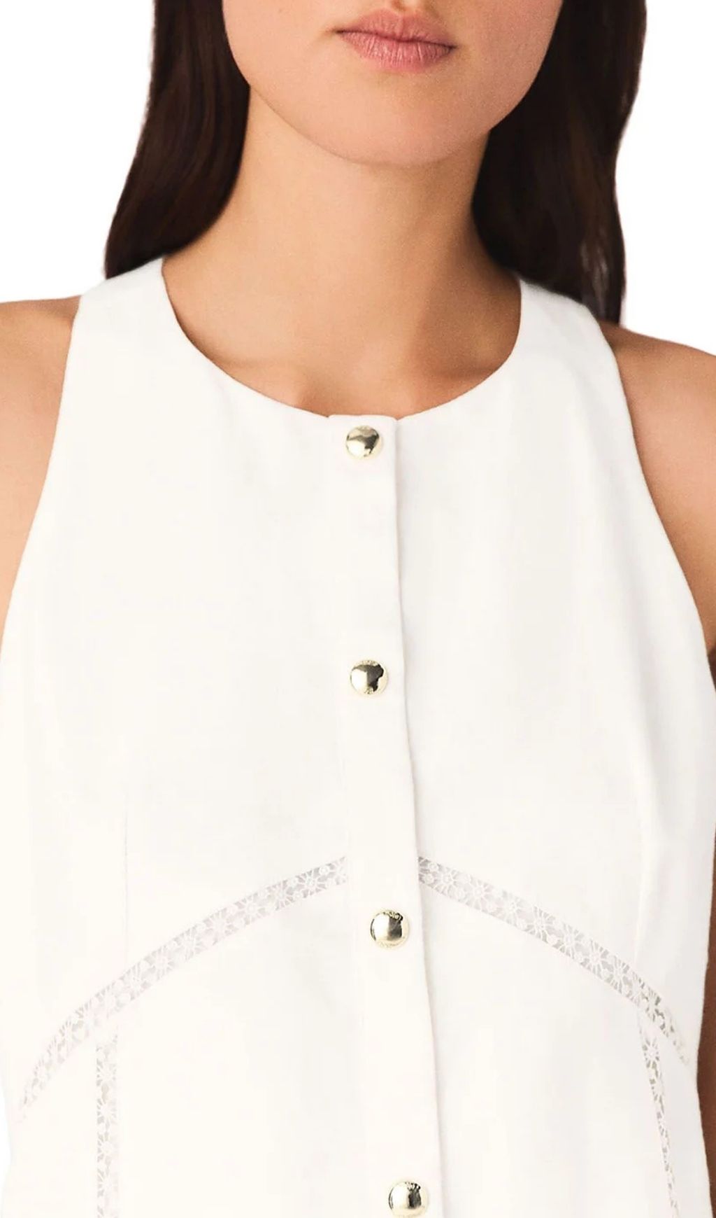 Reenana Embroidered Linen Blend Dress - OWNCI Reenana Embroidered Linen Blend Dress - OWNCI