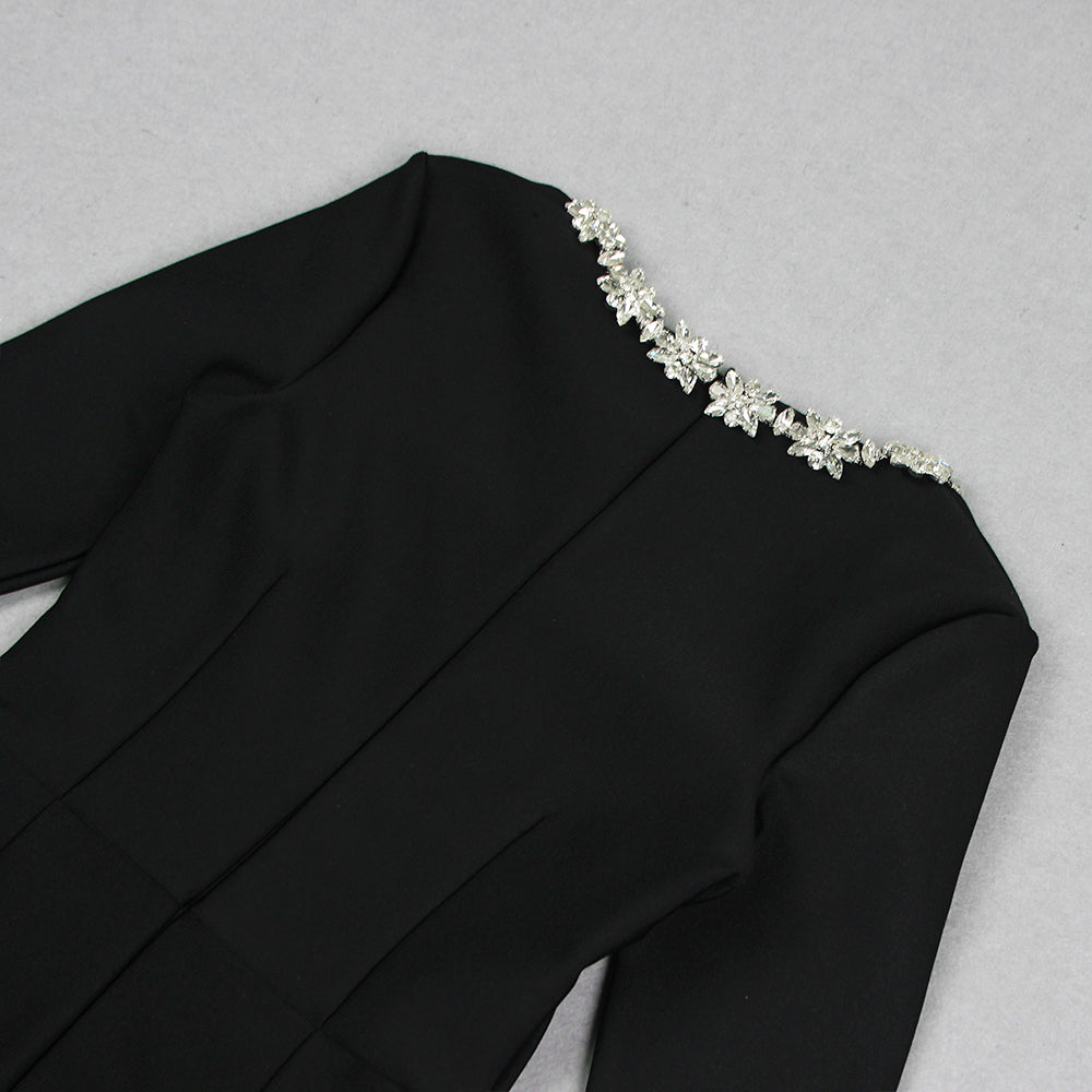 Fashionslee Women Azize Crystal Neckline Jumpsuit