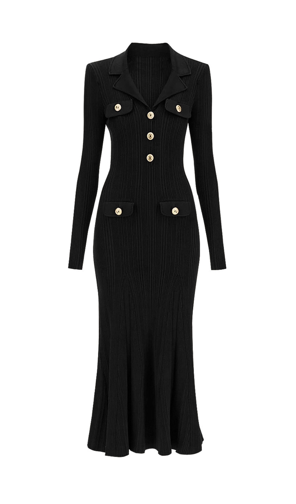 c475ec255fc18f5de7244007bed9da8a.jpg Fashionslee Women Clidhna Long Sleeve Button Knit Midi Dress