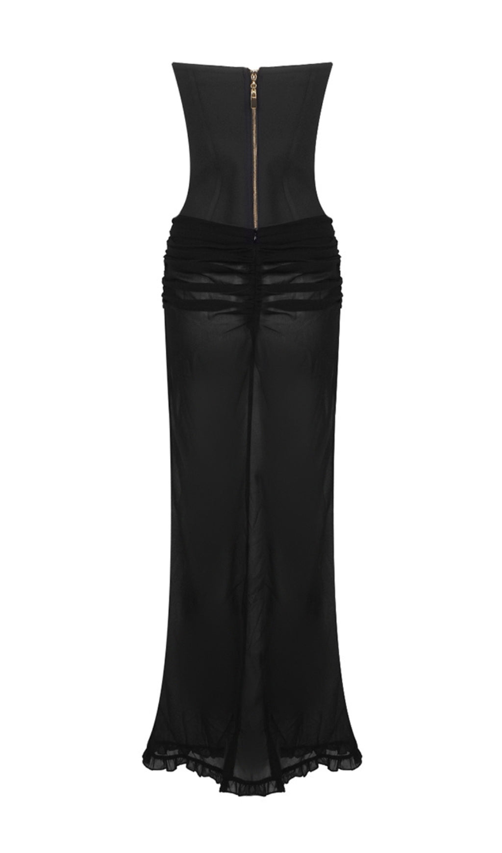 Fashionslee Women Aliyya Black Corset Two-Piece Suit