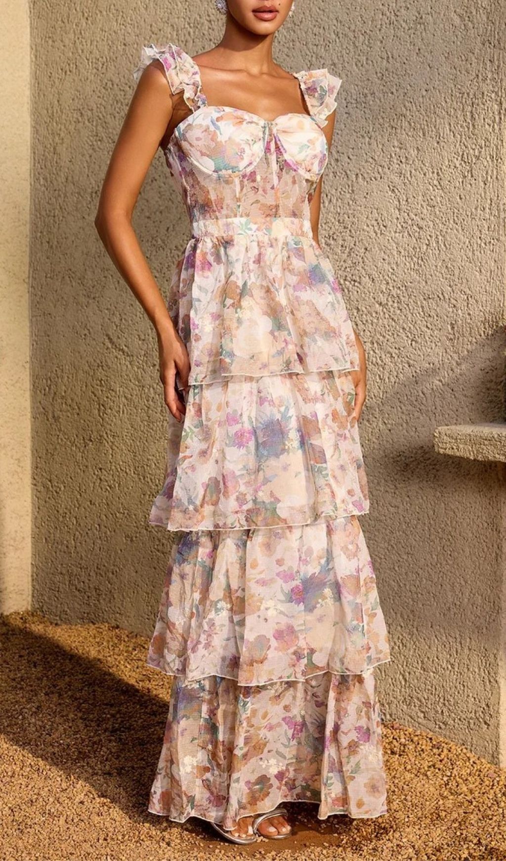 c4c019e8c7499400c120381e8a407ded.jpg Fashionslee Women Phaevric Sleeveless Printed Tiered Maxi Dress