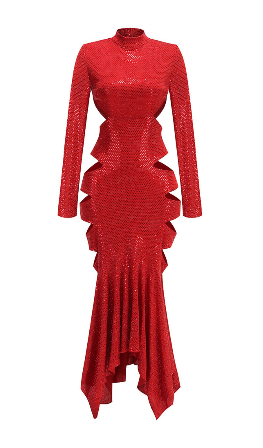 SEQUIN VIRAL CUT-OUT MAXI DRESS - OWNCI SEQUIN VIRAL CUT-OUT MAXI DRESS - OWNCI