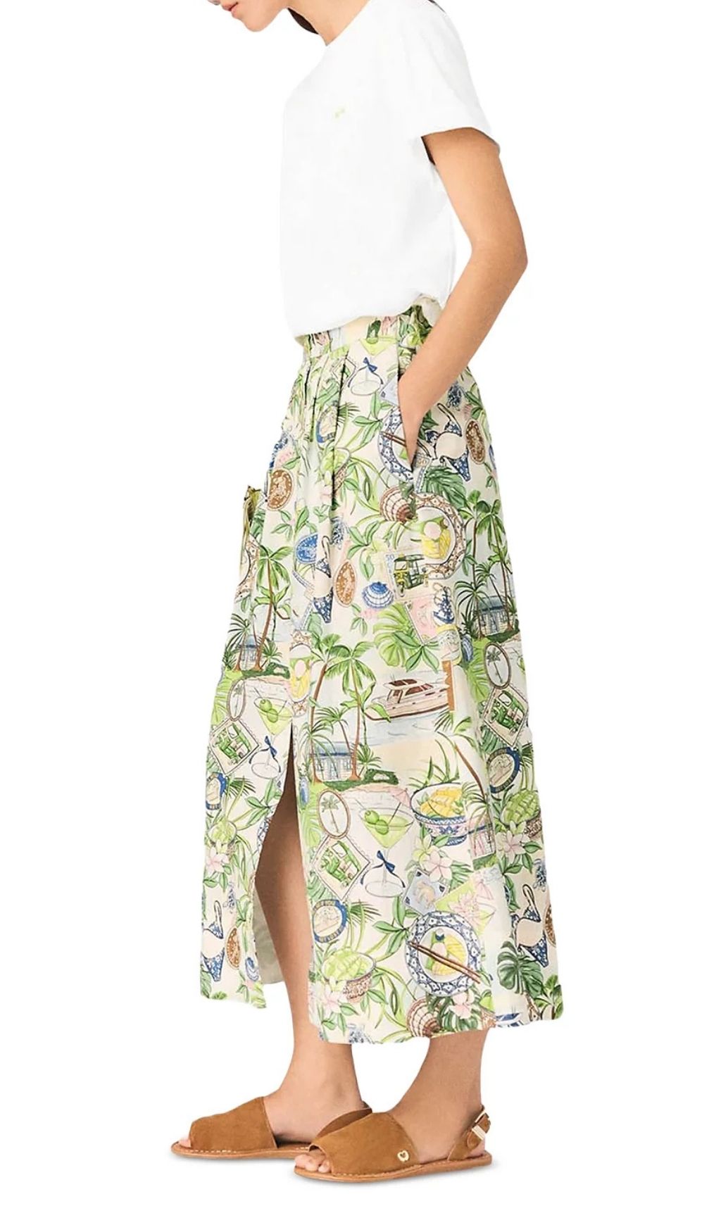 c5844148f45a8abb57225dc56cefee80.jpg Fashionslee Women Printed Maxi Skirt with Shorts
