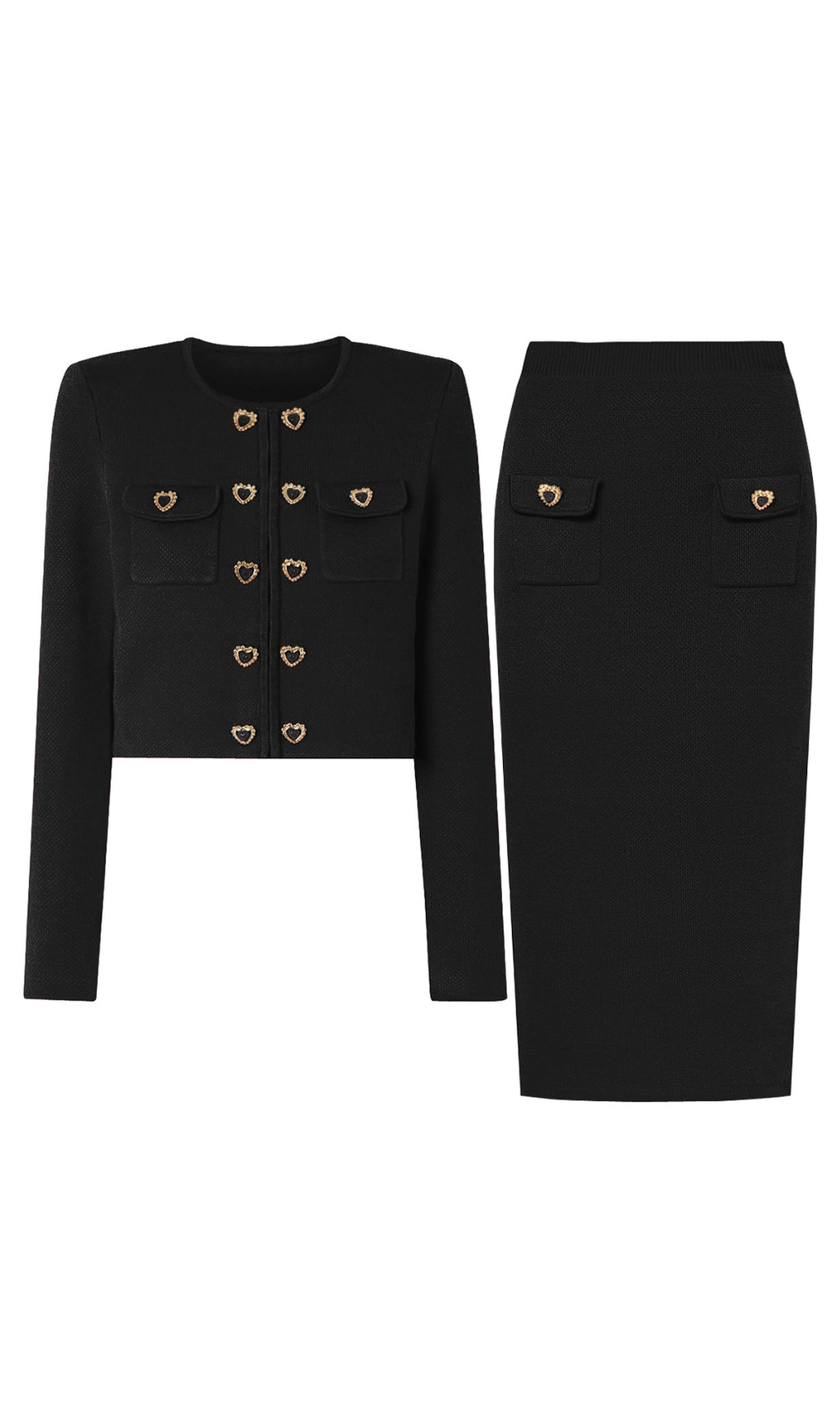 c77bc177f447347010bfe81e63163c1a.jpg Fashionslee Women Clia Heart Button Midi Skirt Set