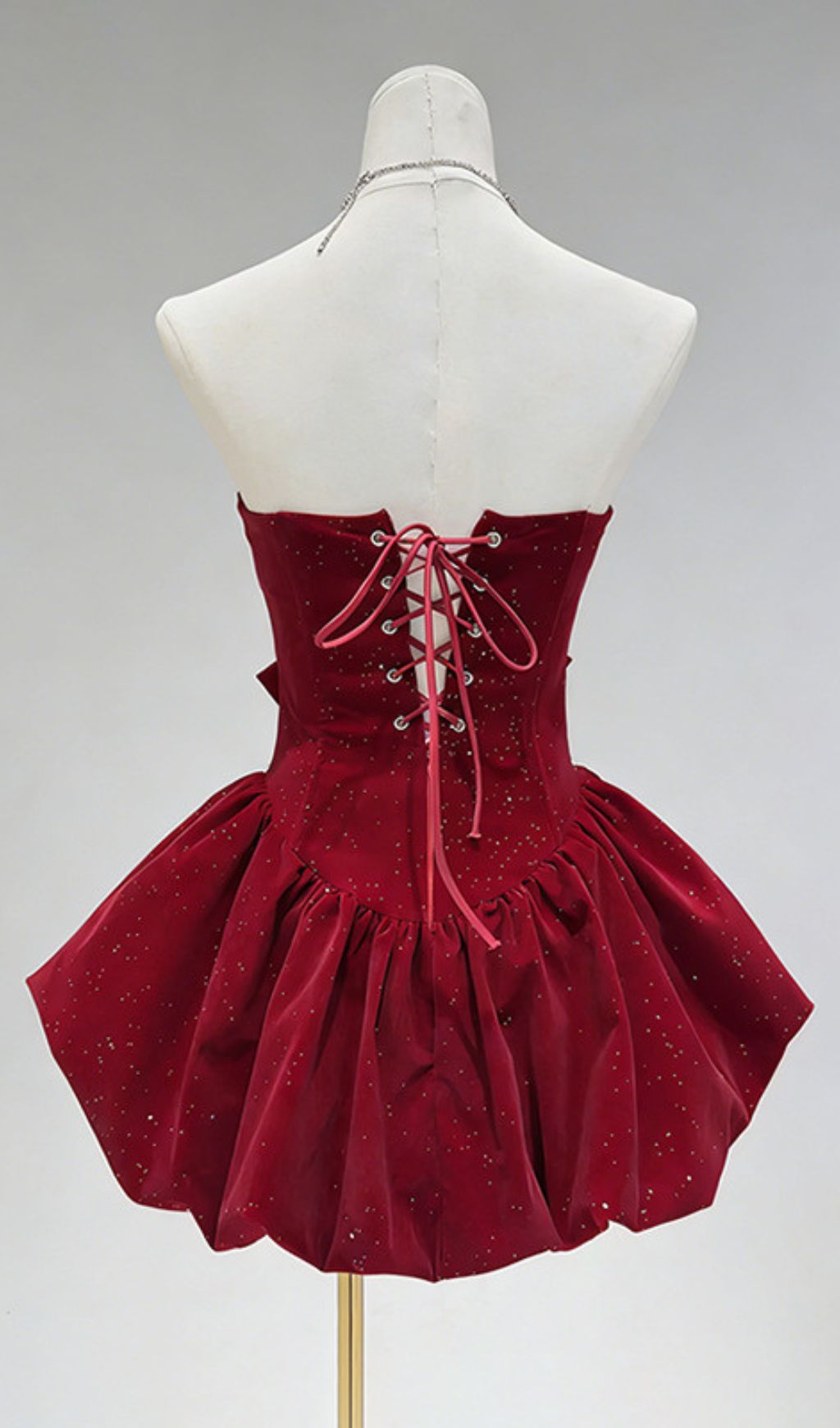 Fashionslee Women Jioni Strapless Bow Diamante Mini Dress