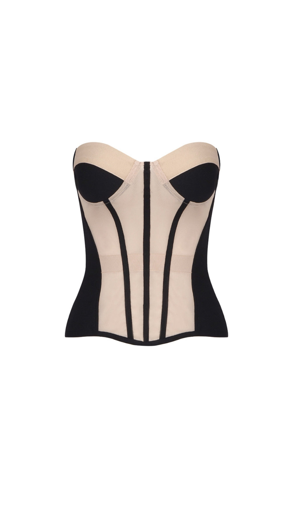 Fashionslee Women Aliyya Black Corset Two-Piece Suit