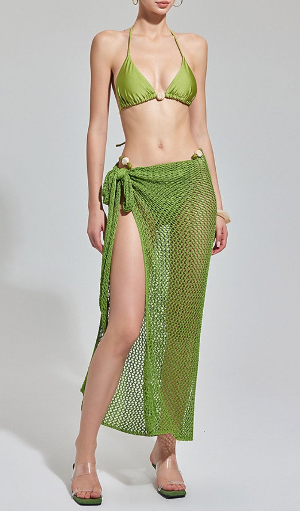 c91103c381872d5d89ed5e6572edf9f5.jpg Fashionslee Women LeeAnn Green Bikini Three-Piece Set