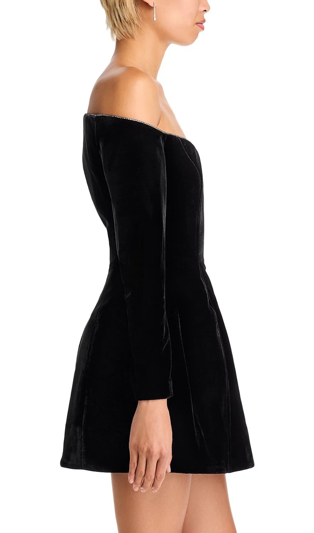 TRENDING BLACK OFF-SHOULDER MINI DRESS - OWNCI TRENDING BLACK OFF-SHOULDER MINI DRESS - OWNCI