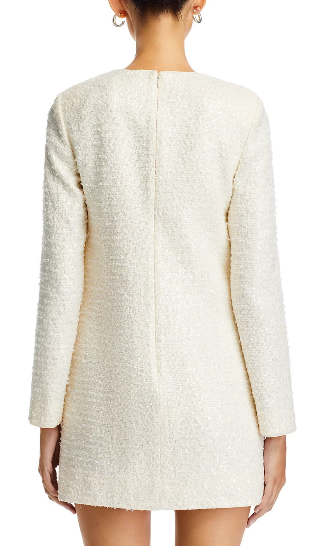 Fashionslee Women Boucle Bow Embellished Mini Dress
