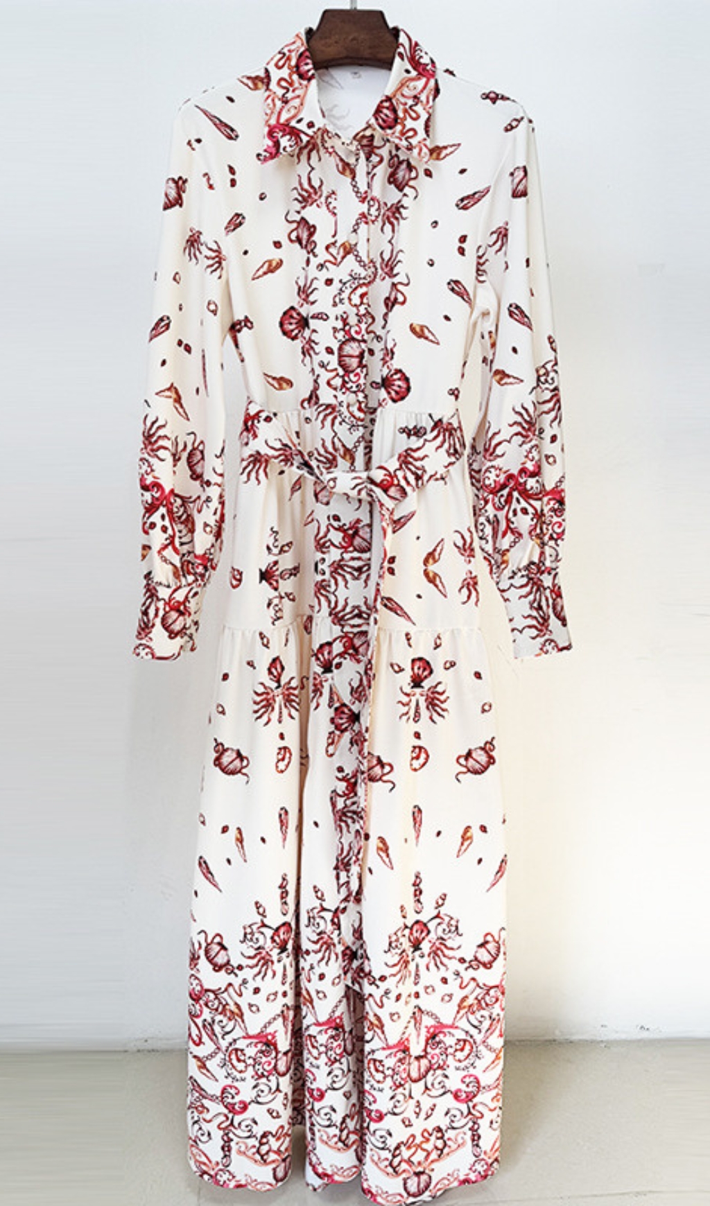 Fashionslee Women Dreux Long Sleeve Printed Maxi Dress