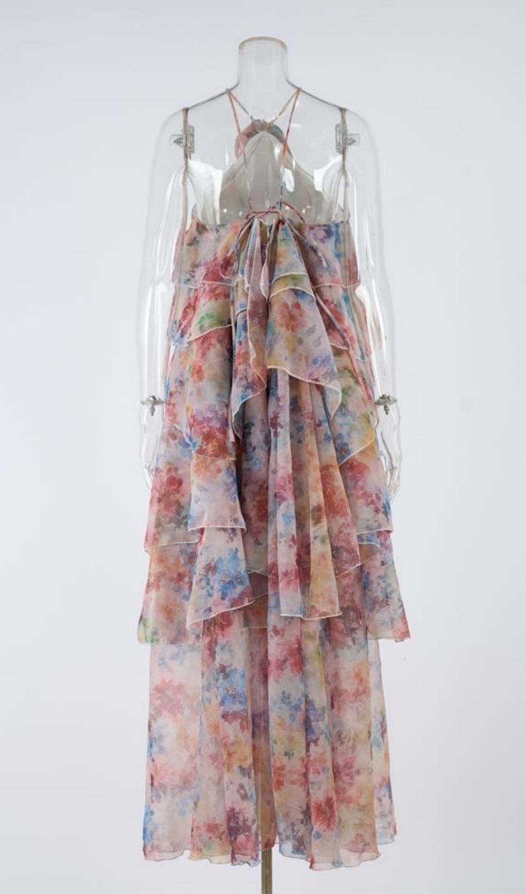 Fashionslee Women Lalitha Halter Printed Maxi Dress