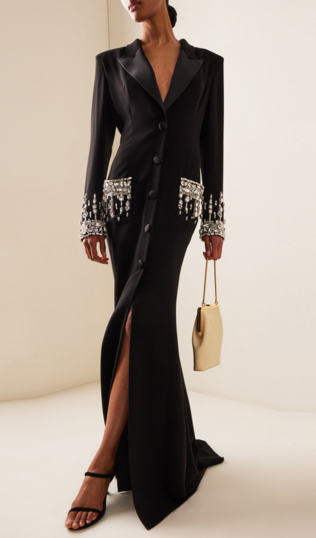 Fashionslee Women Alusia Rhinestone Blazer Dress