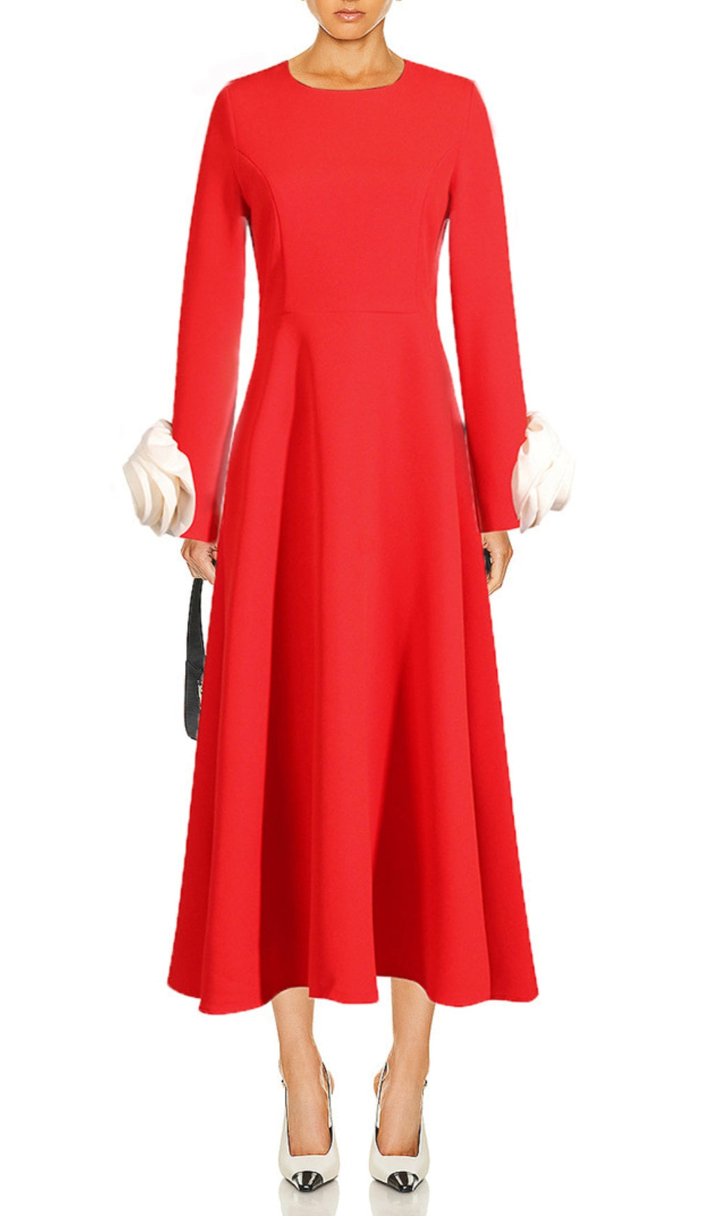 Fashionslee Women Alyvia Flower Embellished Midi Dress