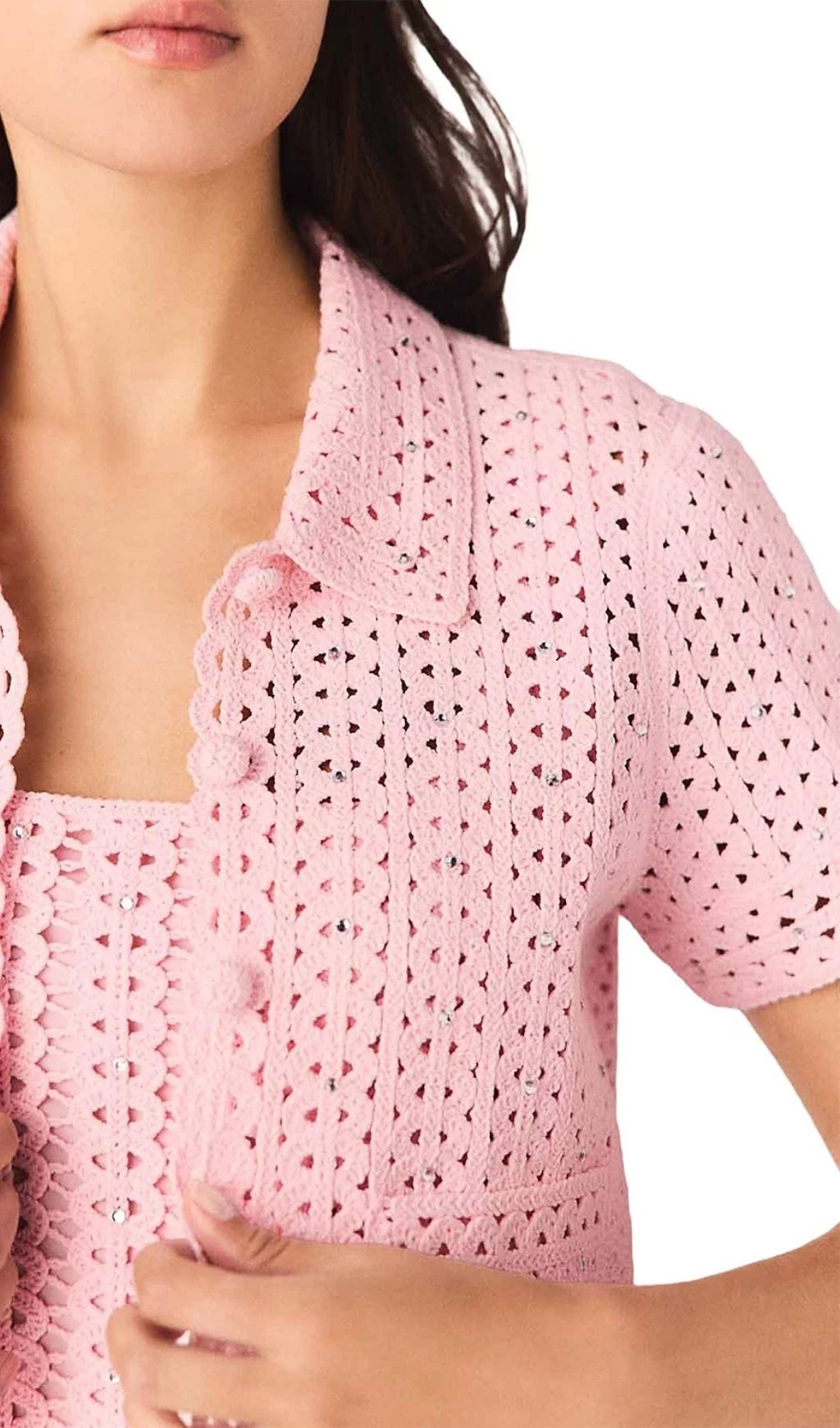 cdfe513125c0999aa94d008018cd4af0.jpg Fashionslee Women Mykinga Rhinestone Crochet Cardigan