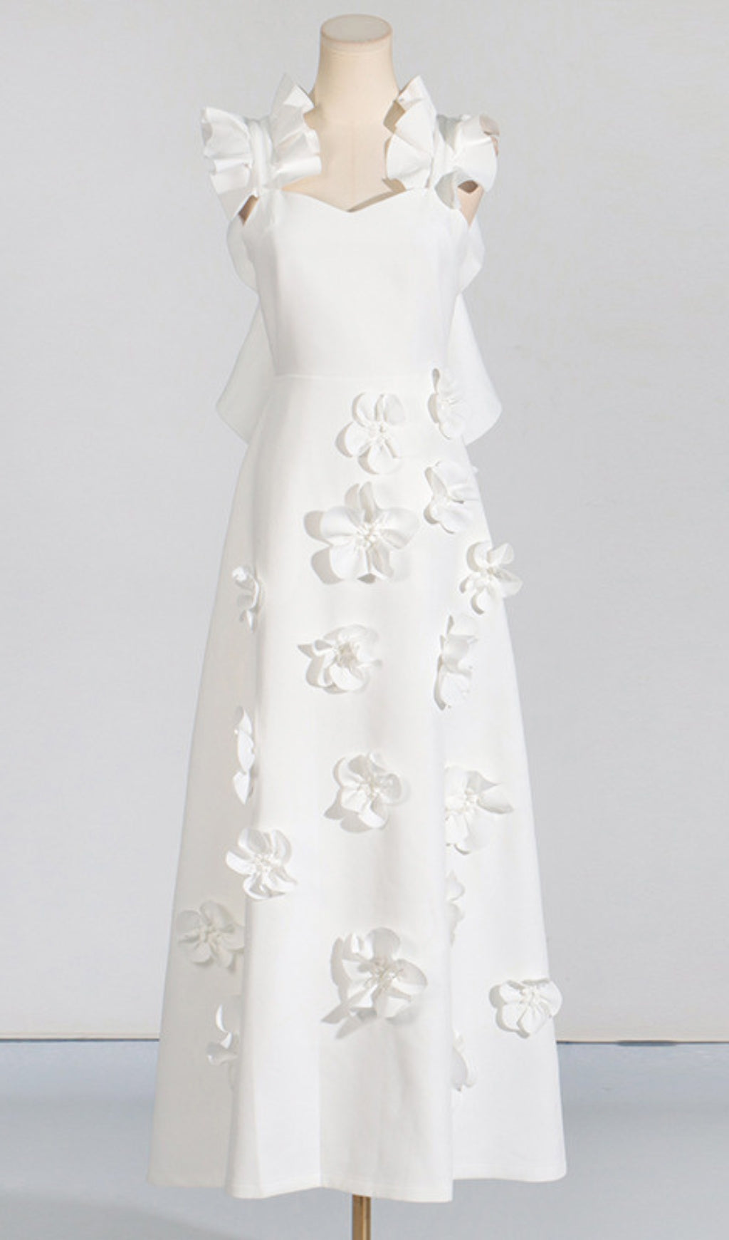 Fashionslee Women Bracha 3D Flower Maxi Dress