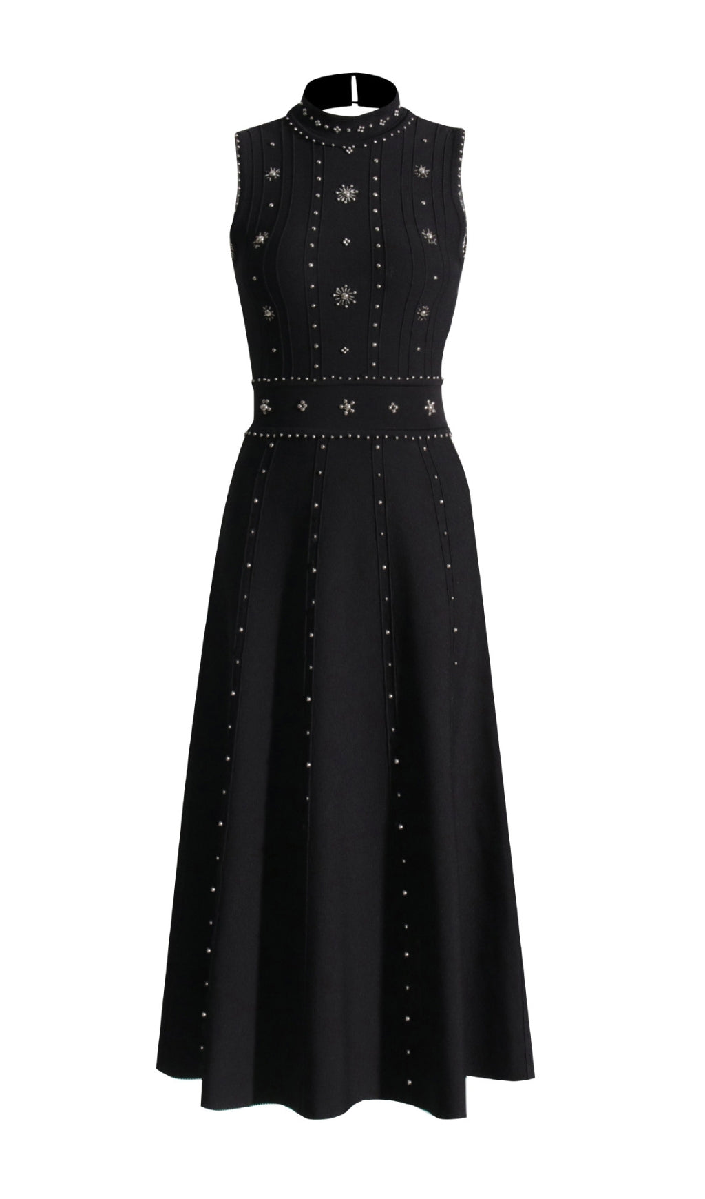 cedc134a0837dba132259a2b9e803be5.jpeg Fashionslee Women Arezo Black Bead Midi Dress