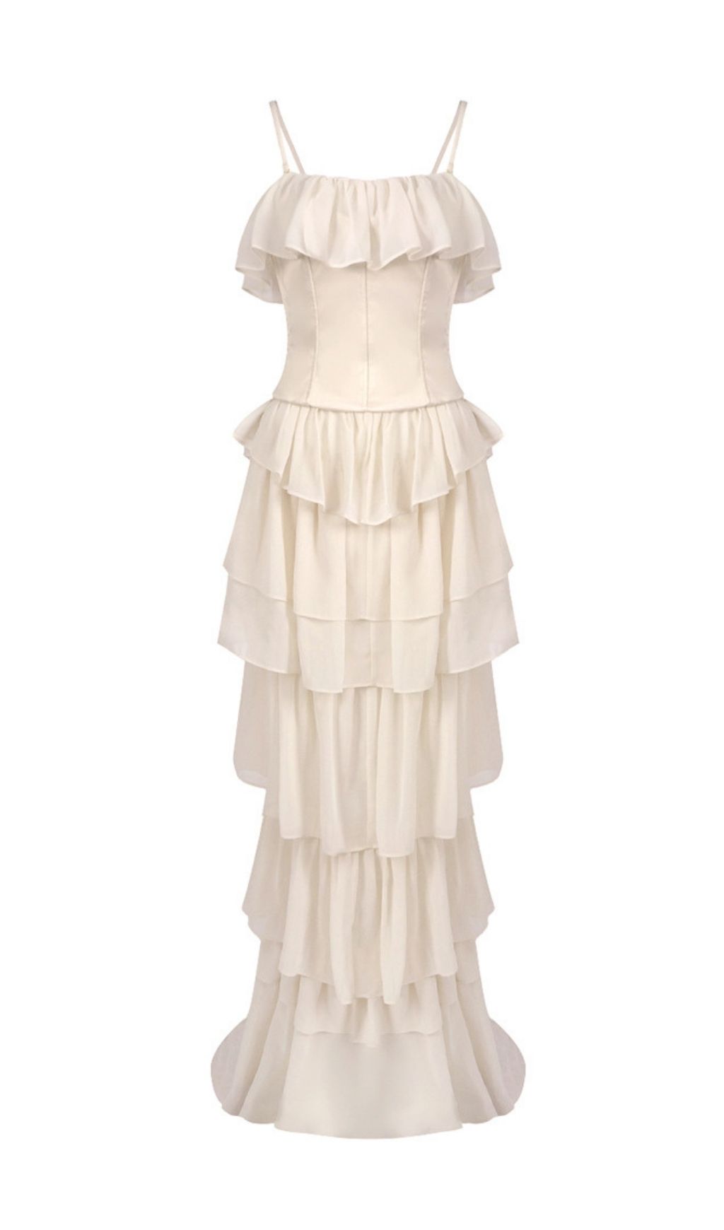 cf82d7acd6b2ec7af7fafe983405fc36 RUFFLE CORSET MAXI DRESS FOR EVENING