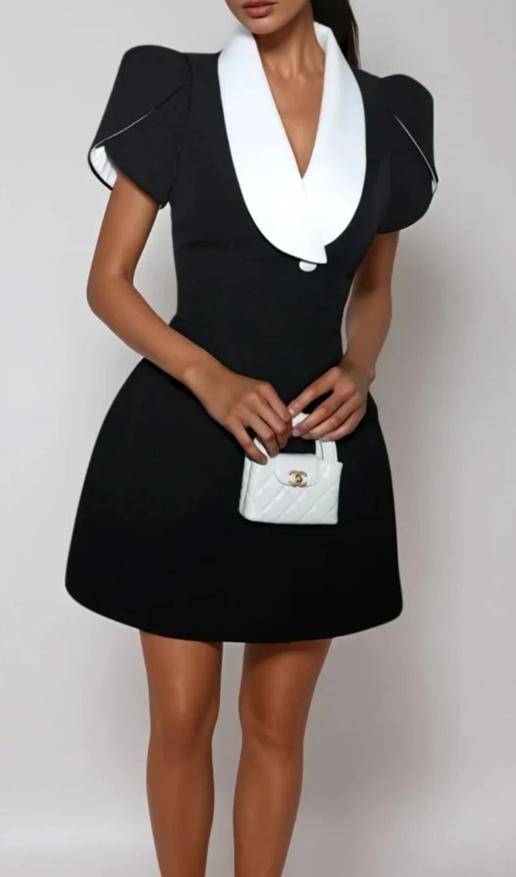 Fashionslee Women Vrythia Short Sleeve Satin Mini Dress