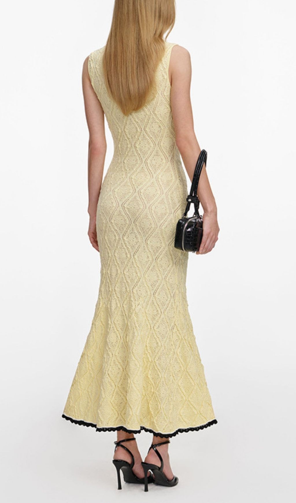 Fashionslee Women Latrisha Sleeveless Lace Trim Maxi Dress