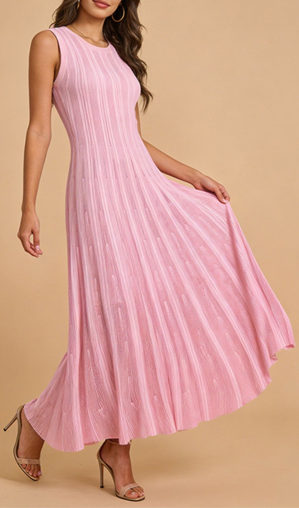 KERRA SLEEVELESS KNIT MIDI DRESS FOR COCKTAIL - OWNCI KERRA SLEEVELESS KNIT MIDI DRESS FOR COCKTAIL - OWNCI