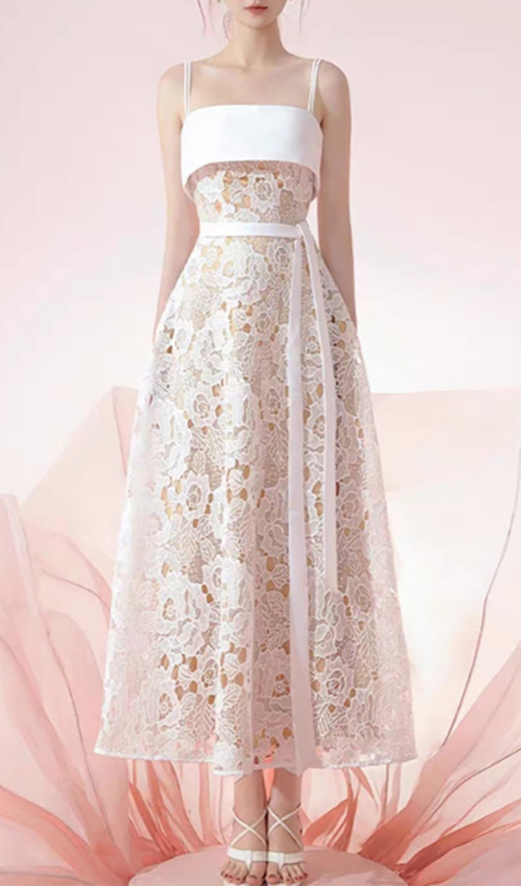 Fashionslee Women Ainara Embroidery Midi Dress