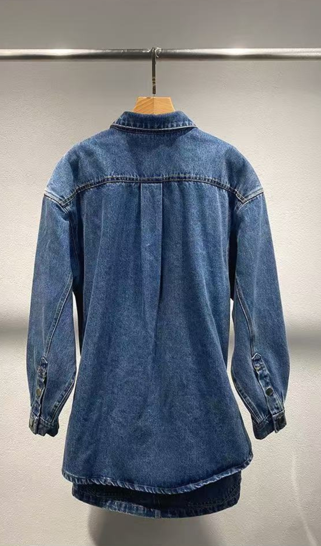 d71854bc51560f61de1df859fdfaec31.jpg Fashionslee Women Pre Styled Denim Shirt Dress