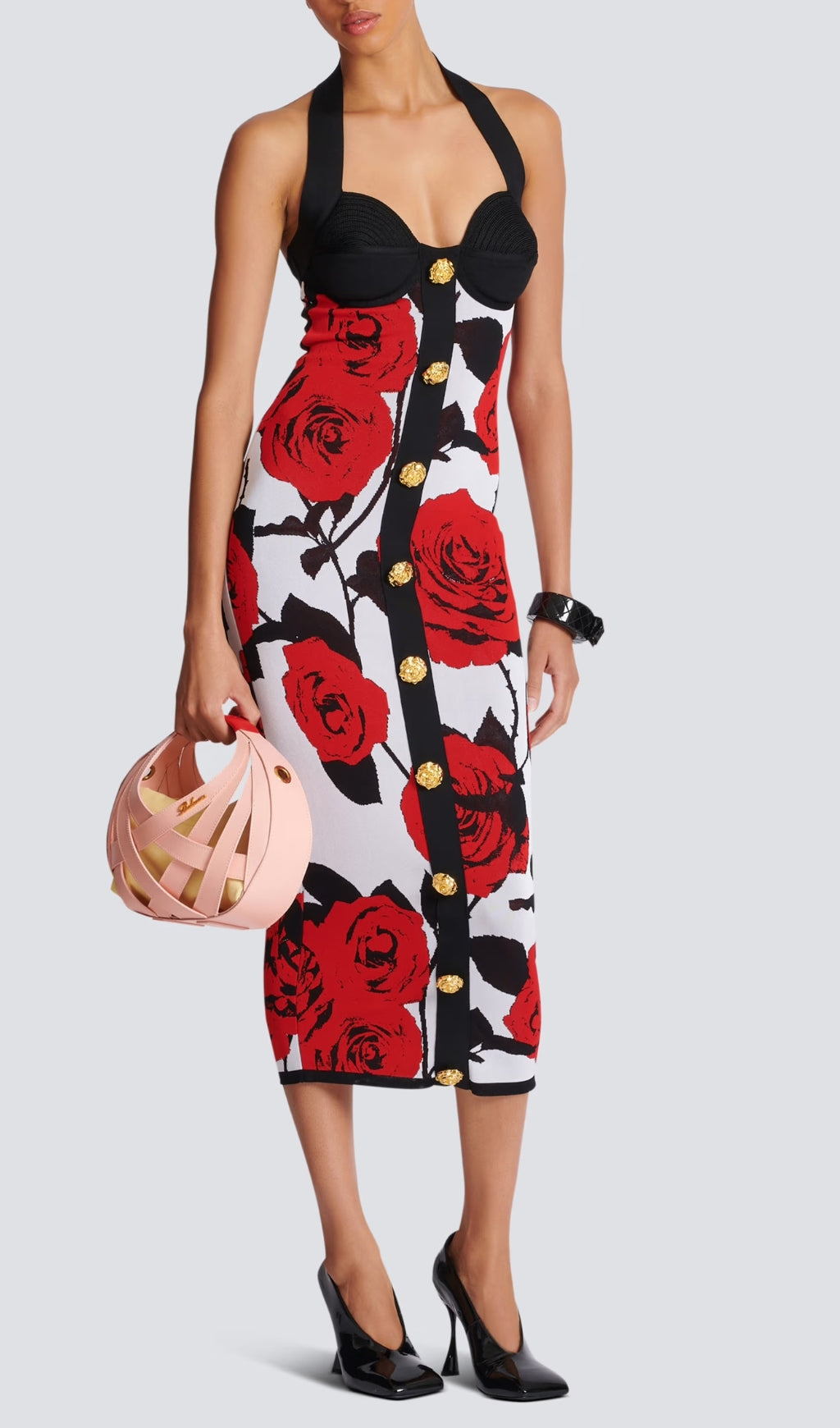 Fashionslee Women Atenea Flower Midi Bandage Dress