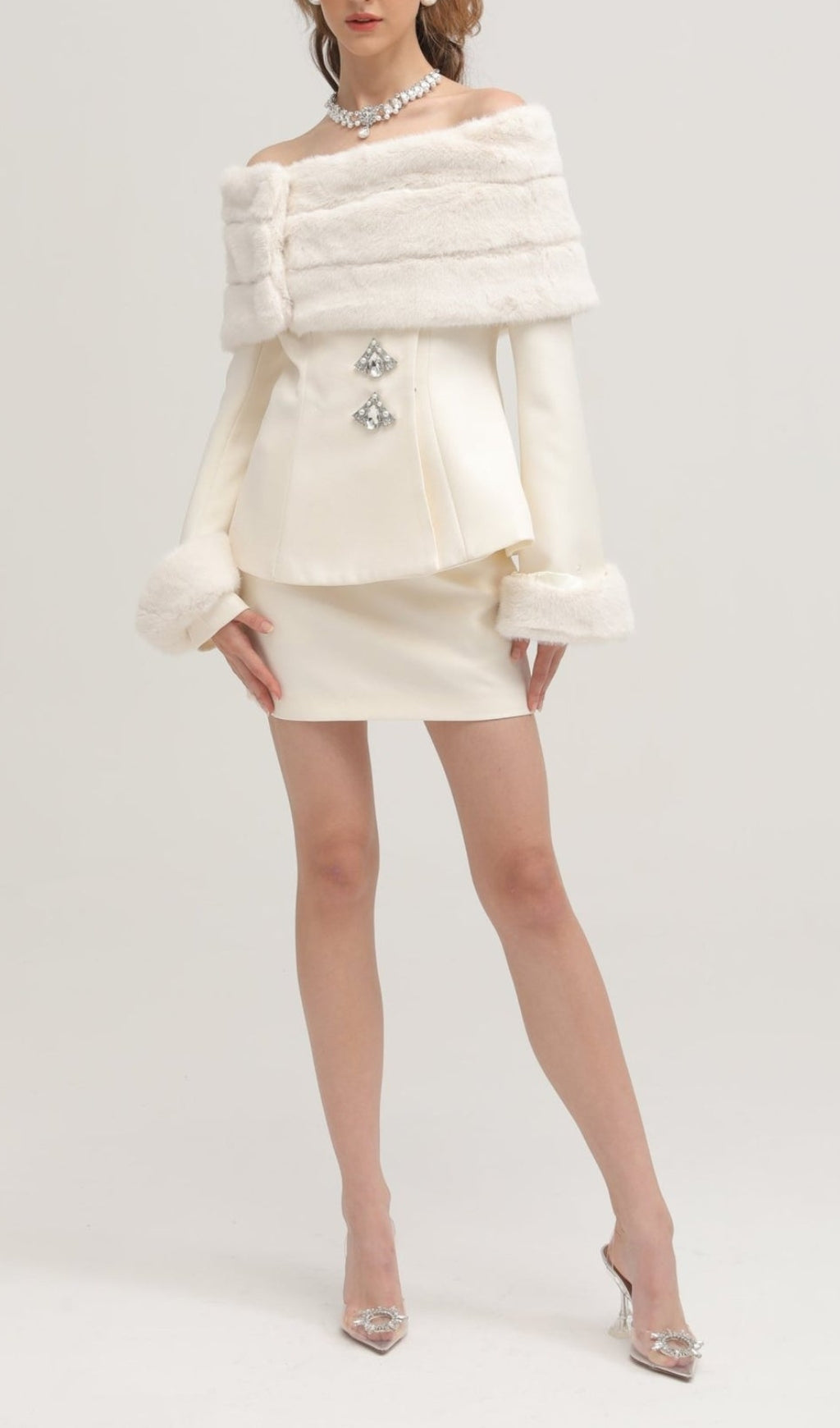 VINTAGE AESTHETIC FAUX-FUR CO-ORD SET - OWNCI