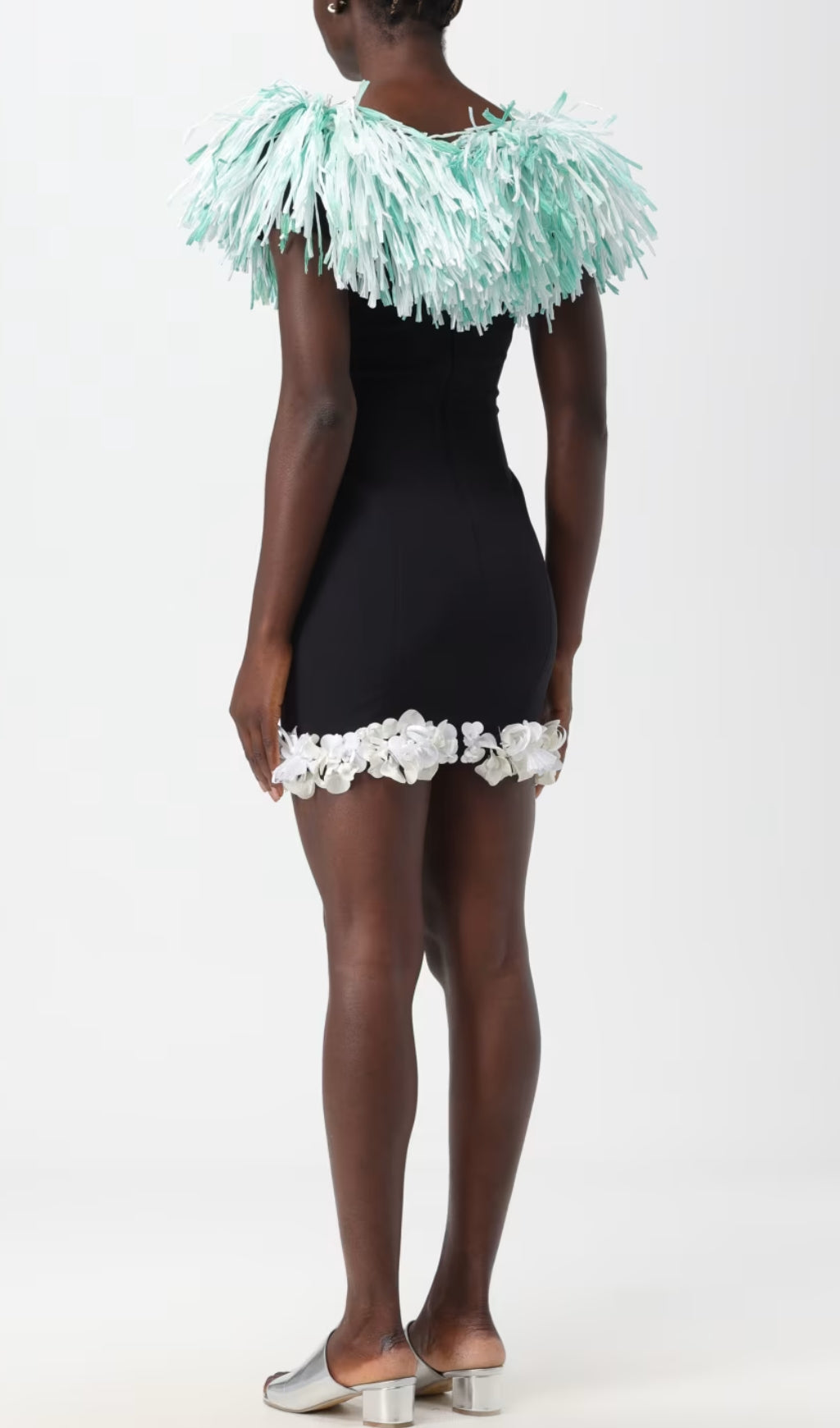 Fashionslee Women Aqila Tassel Flower Mini Dress
