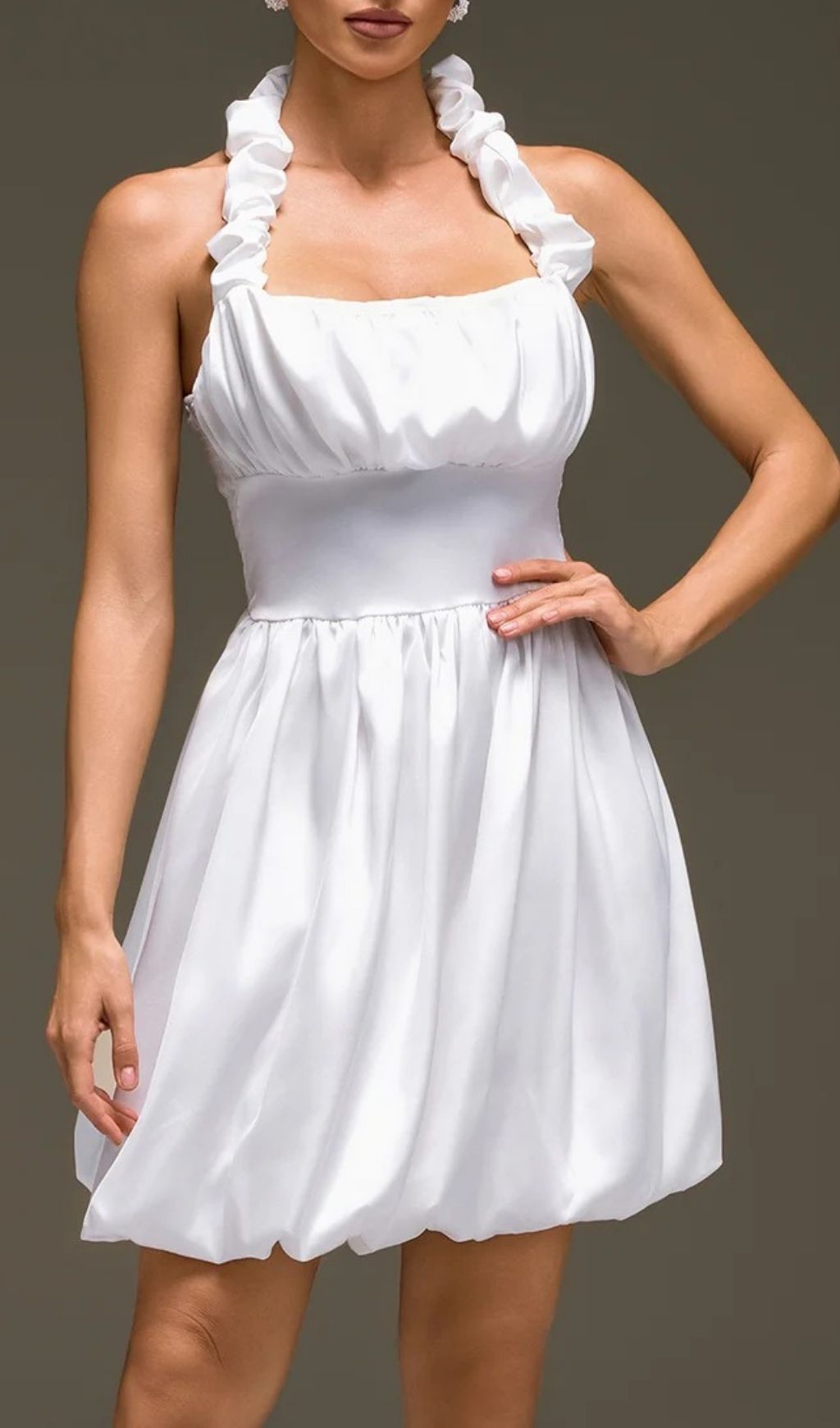 Fashionslee Women Nexaviel Halterneck Ruched Mini Dress