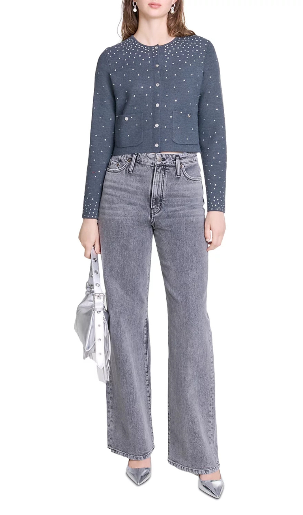 Fashionslee Women Mistrassa Rhinestone Cardigan